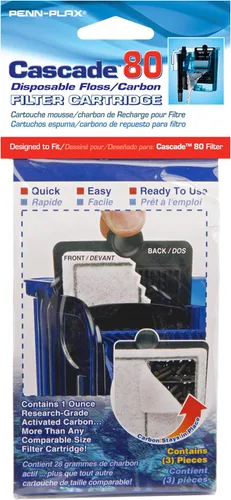 Vista 8 de Penn-Plax CPF6C3 Cascade Hang-on Power Filter Medios de repuesto - Paquete de 1 (3 unidades)