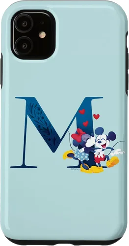 Vista 8 de iPhone 11 Pro Max Disney Alphabet Monogram Letter M para Funda de Mickey y Minnie Mouse