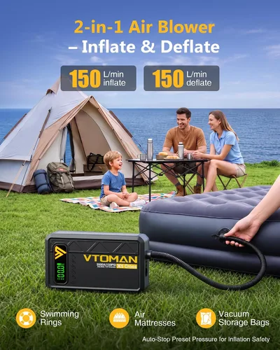 Vista 4 de VTOMAN X5 Cross 3500A Jump Starter with Air Compressor, Car Battery Jumper