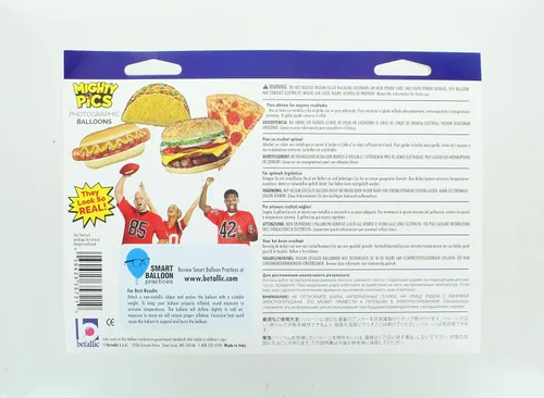 Vista 2 de Mighty Cheeseburger Mighty Bright - Hamburguesa fotográfica grande de 31 pulgadas con forma de helio