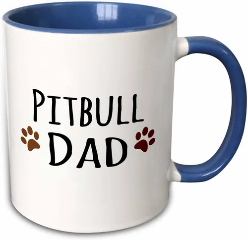 Vista 8 de 3dRose Pitbull Dog Dad - Taza de 11 onzas, color negro