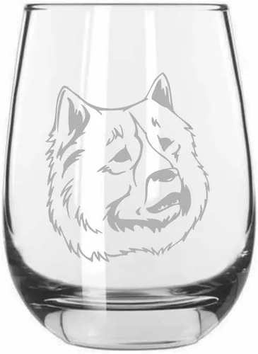 Vista 66 de Shar Pei (chino) - Vaso de vino sin tallo grabado para perro, 15.25 onzas