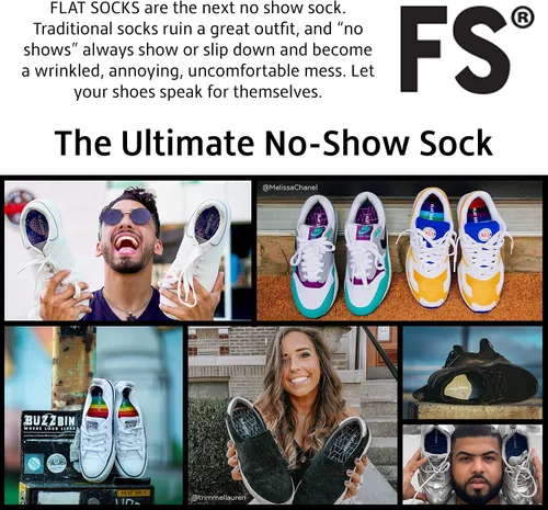 Vista 6 de FLAT SOCKS Calcetines invisibles, forro para zapatos sin calcetines, no se deslizan, no huelen, inserción lavable para zapatos descalzos