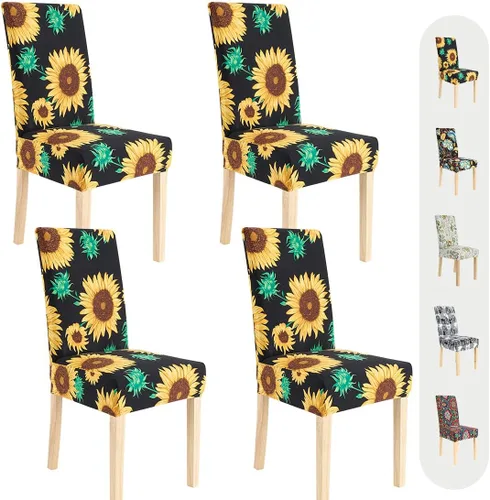 Vista 40 de Secgo - Juego de 2 fundas para sillas de comedor, funda elástica para sillas de comedor, fundas lavables de elastano para sillas de cocina Parsons