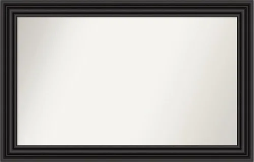 Vista 182 de Amanti Art Espejo personalizado, espejo de baño negro puente, espejo de pared o espejo de tocador de baño sobre el fregadero (26 x 26 pulgadas)