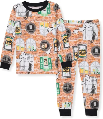 Vista 9 de Burt's Bees Baby Pijama de algodón orgánico para niños, conjunto de pijama Paquete de 1 temporada de Apple