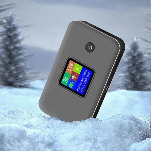 Vista 2 de 4G LTE Mobile WiFi Hotspot Enrutador portátil con ranura para tarjeta SIM 300Mbps 2.4G 5.8G Pantalla LCD de doble banda para viajes Camping Negocios