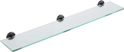 Vista 31 de JQK Pequeños estantes flotantes de vidrio negro, repisas de exhibición de 4 pulgadas para pared, mini decoración, sala de estar, dormitorio, baño