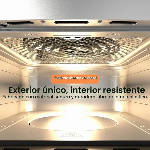 Vista 2 de Iceagle Freidora de aire de acero inoxidable de 9 cuartos de galón - Freidora XXL con ventana de visualización grande, elementos de calentamiento