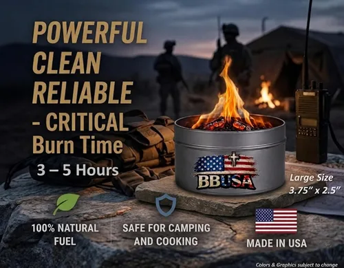 Vista 7 de Campfire in a Can - Made in USA - Portable Mini Fire Pit for Marshmallows & S’Mores - Hiking, Backpacking, Hunting, Fishing & Camping - Tactical