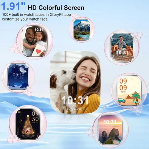 Vista 3 de Reloj inteligente para hombres y mujeres (respuesta/hacer llamadas), nuevo reloj inteligente HD de 1.91 pulgadas, reloj de fitness con más de 120