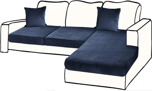 Vista 18 de BT.WA Funda de Cojín de Sofá de Terciopelo 1 Pieza Funda de Cojín de Asiento Elástica Funda de Sillón Fundas Separadas de Sofá Seccional Protector