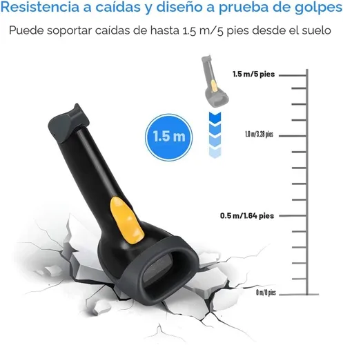 Vista 7 de Eyoyo EYH2 - Escáner de código de barras USB 2D portátil, escáner automático de código QR con cable PDF417, lector de código de barras de matriz