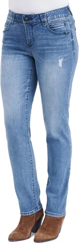 Vista 2 de Democracy Pantalones de mezclilla de pierna recta Petite Ab Solution para mujer