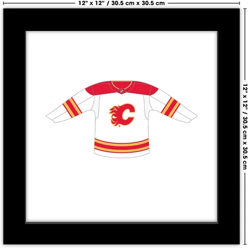Vista 6 de Trends International Gallery Pops NHL Calgary Flames - Póster de pared frontal de uniforme de carretera, 12.00 x 12.00 pulgadas, versión de marco