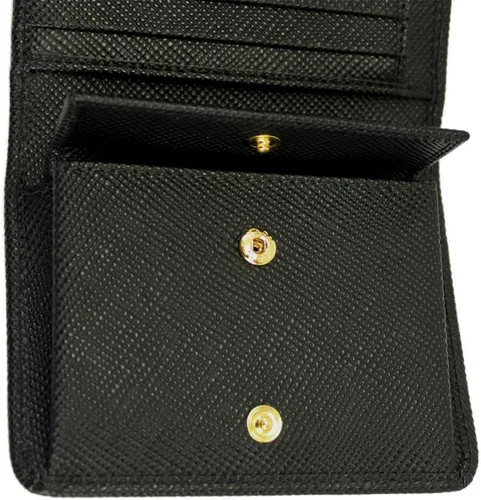 Vista 4 de Prada Negro Saffiano piel tri-fold portafolios 1mh176Nero