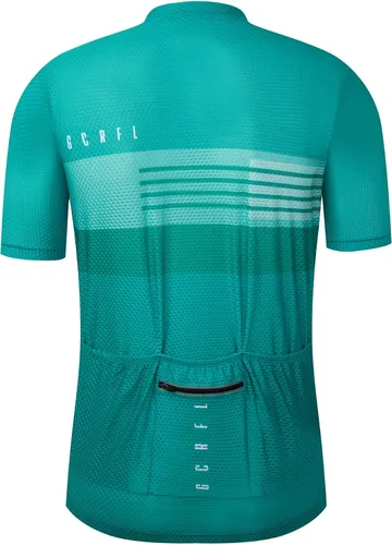 Vista 31 de GCRFL Maillot de ciclismo para hombre con 3+1 bolsillos con cremallera manga corta ciclismo ciclismo camiseta de ciclismo transpirable tela de malla