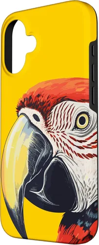 Vista 2 de Funda para iPhone 16 con diseño de guacamayo pájaro