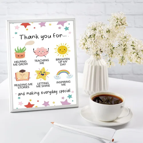 Vista 6 de YiKaLus Linda Tarjeta de Agradecimiento para Maestros, Excelentes Regalos de Agradecimiento para Maestros para Hombres y Mujeres, Tarjeta