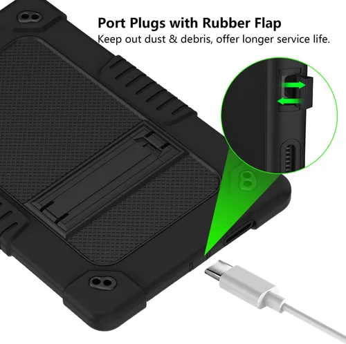 Vista 4 de Funda para T-Mobile Revvl Tab 5G, para Revvl Tab 5G, funda resistente a prueba de golpes con correa de pie para T-Mobile Revvl Tab 5G 2023 lanzado