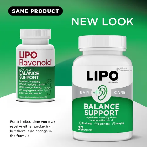 Vista 9 de Lipo-Flavonoid Balance Suplemento de Apoyo - Salud del Oído Interno y Alivio del Vértigo con Ginkgo Biloba, Bioflavonoides y Vitaminas B - Reduce