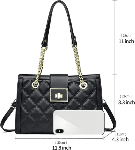 Vista 3 de Xiaoyu Bolsos de hombro para mujer, monederos de moda con correa de cadena, bolsos cruzados