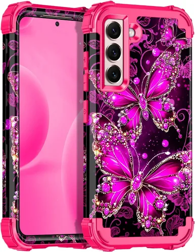 Vista 46 de Casetego Funda para Galaxy A16 5G, que brilla en la oscuridad, tres capas, resistente, a prueba de golpes, protección completa, policarbonato duro