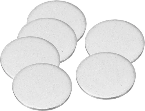 Vista 9 de PATIKIL Disco de acero redondo de metal estampado en blanco Etiquetas de disco de círculo redondo Placa de disco Círculo Metal Strike Plate DIY