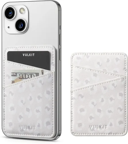 Vista 9 de VULKIT Tarjetero para teléfono Billetera de cuero adhesivo bolsillo RFID bloqueo tarjetas de crédito fundas para tarjetas de crédito Stick Back of
