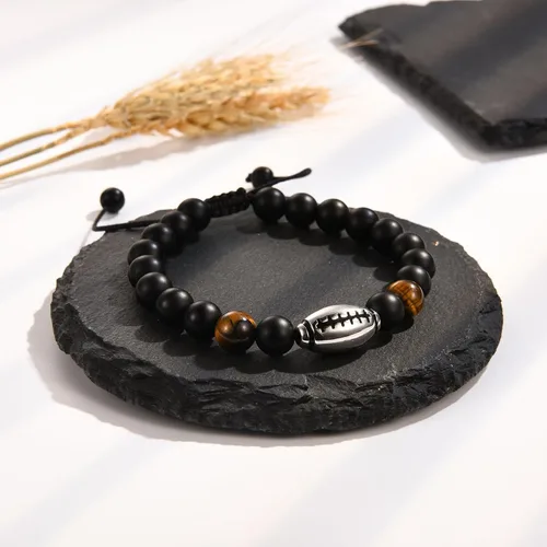 Vista 3 de EFVISD Pulsera de fútbol, fútbol, baloncesto, béisbol, regalos para adolescentes, niños, jugadores, equipo, hijo, nieto, hermano, sobrino, amigo