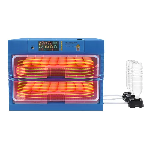 Vista 8 de Incubadora de 128 huevos con giro automático de huevos y control de humedad, incubadoras de uso general de 2 capas para incubar huevos con giro