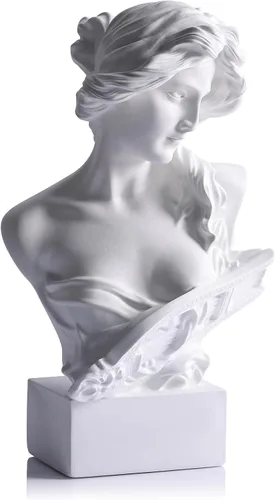 Vista 8 de LCCCK - Estatua de Afrodita dorada de 15 cm de altura, busto de mitología griega de resina, para decoración de habitación coqueta, decoración