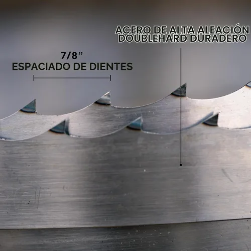 Vista 5 de Wood-Mizer Hojas de sierra de cinta para aserradero de 158 pulgadas, paquete de 5 – Sierrado multiuso DoubleHard 10°