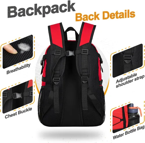 Vista 54 de Goloni Mochila de fútbol,Mochila de baloncesto con compartimento para pelotas y compartimento para zapatos,Mochila para baloncesto,Fútbol