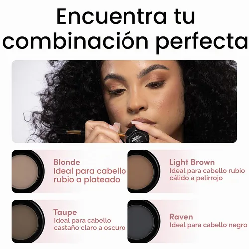 Vista 7 de Billion Dollar Brows Relleno de cejas de terciopelo prensado rubio en polvo para cejas