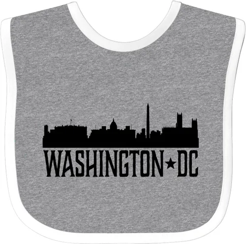 Vista 4 de inktastic Washington DC Skyline Cities Baby Bib