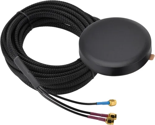Vista 4 de SUPERBAT Antena combinada GPS celular 4G LTE Soporte fijo Montaje en pared Antena MIMO macho SMA Compatible con 4G LTE Industrial Gateway Mobile
