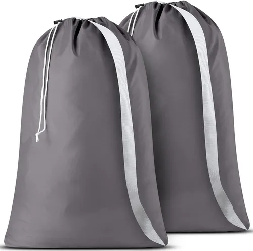Vista 10 de Bolsa de lavandería Handy Laundry con correa de hombro - Cierre de cordón con bloqueo, material duradero, gran capacidad, costuras resistentes