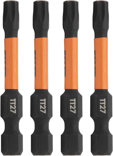 Vista 11 de TORX T10 - Brocas de seguridad a prueba de manipulaciones, Railer de 2 pulgadas, vástago hexagonal de 1/4 pulgadas, estrella de acero S2 resistente