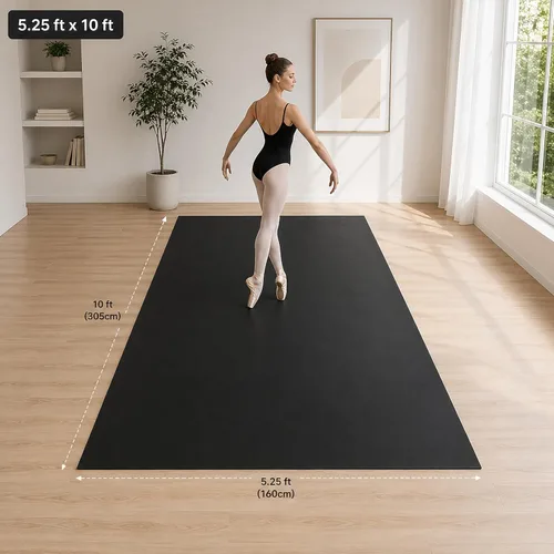 Vista 8 de ProStep by FlooringInc - Rollo reversible para pista de baile Marley, suelo de baile portátil de vinilo enrollable para ballet, jazz, moderno