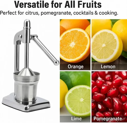 Vista 6 de Cast Iron Juice Press, Manual Press Juicer, Manual Juicer Cast Iron for Making Fresh Lemon and Orange Juice, Easy To Clean, Home and Kitchen