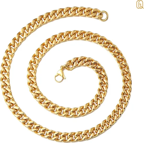 Vista 6 de QGoliver Cadena de eslabones cubanos para hombre, cadena de eslabones de Miami, collares de acero inoxidable, joyería de hip hop para hombres