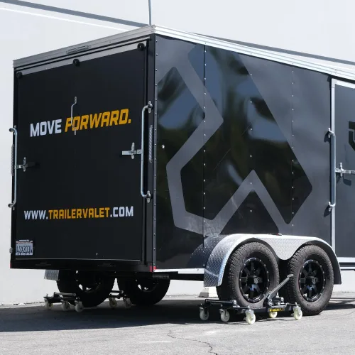 Vista 7 de Trailer Valet TVWDX Heavy Duty 6 ruedas Dolly - Paquete de 2 ruedas de 2,000 libras de capacidad por plataforma, marco de acero resistente, ruedas