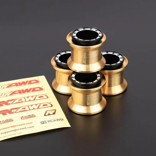 Vista 6 de RCAWD 1.0 Beadlock llantas de latón 4 piezas 1.0 Plus ruedas diseño único para 1/18 1/24 RC Crawler TRX4M AXI24 SCX24 FCX24 FCX24 mejoras, 1.69