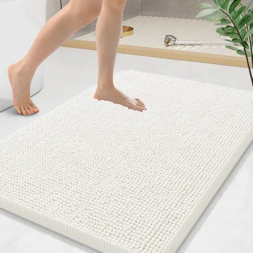 Vista 176 de Arotive Alfombras de baño de felpilla extrasuaves y absorbentes, de 24 x 16 pulgadas, lavables a máquina, parte trasera de goma antideslizante