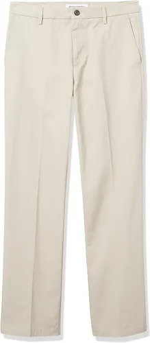 Vista 7 de Tienda Essentials Pantalón chino de corte clásico, resistente a las arrugas, sin pinzas, para hombre (disponible en tallas grandes y altas)