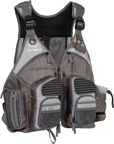 Vista 19 de Bassdash - Chaleco de pesca con mosca de múltiples bolsillos, tamaño ajustable, regalo para hombres y mujeres
