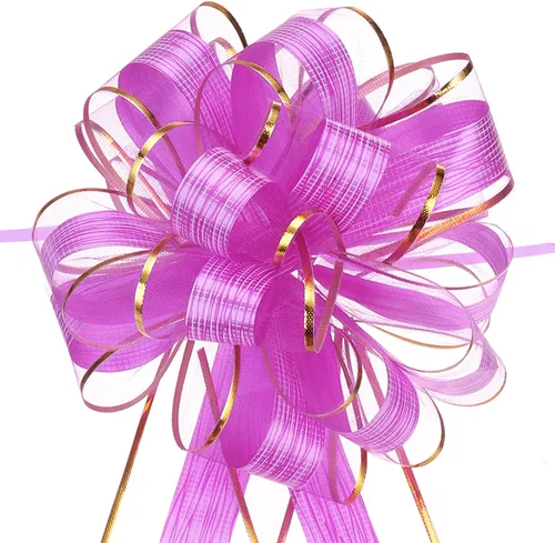 Vista 23 de MECCANIXITY 20 lazos grandes de organza de 7 pulgadas para envolver regalos, cintas de organza color negro para cestas de boda, regalos de fiesta