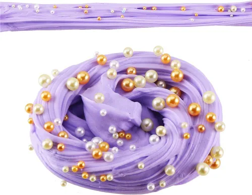 Vista 5 de CCINEE 1500 cuentas de perlas de tamaño mini para slime, cuentas de plástico sintético, kits de suministro de limo casero, champán