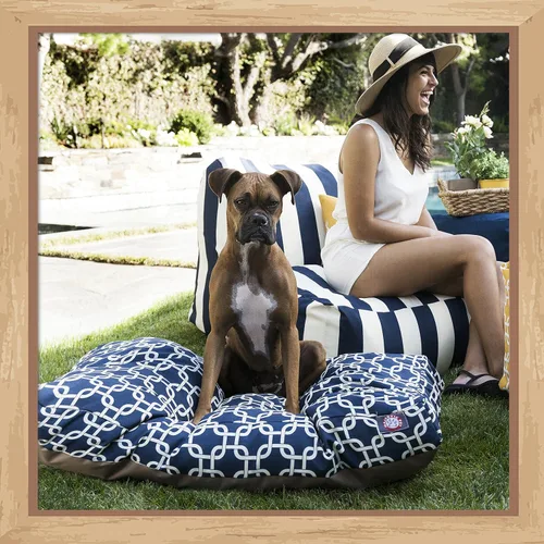 Vista 6 de Majestic Pet Products - Cama rectangular extragrande para perros y mascotas, para interiores y exteriores, con funda extraíble y lavable Gris